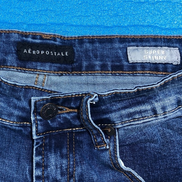 Aeropostale- Men’s Super Skinny  Blue Jeans - Picture 5 of 6